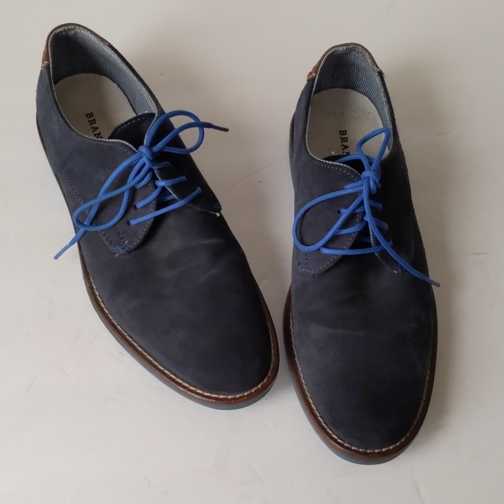 Brantano gray suede w blue sole lace-ups-sz 9
